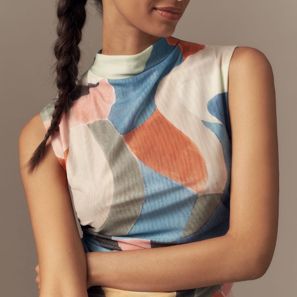 Maeve Multicolor Abstract Tank Top Anthropologie